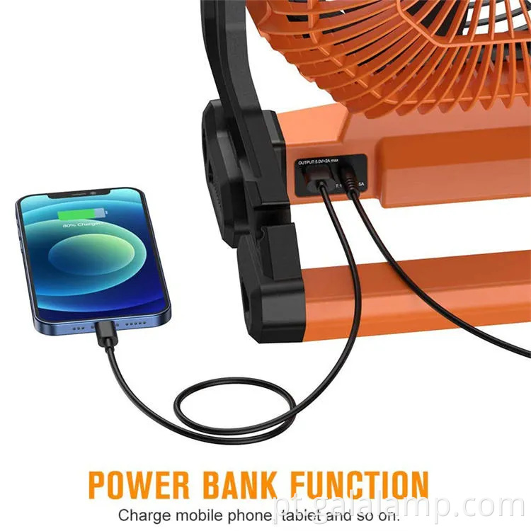 Suporte de luz LED e bateria portátil minirechargegable carregamento de acampamento de piso solar ventilador